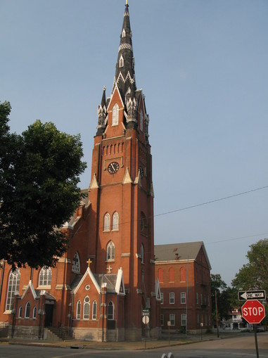 The historic St. Mary's Church in downtown Dubuque
